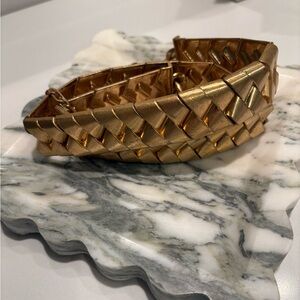 Zara Vintage Gold Metal Stretch Belt Small/Medium